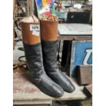 Pair of leather riding boots previously owned by Graham Lee a Grand National Winne