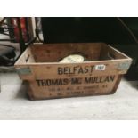 Thomas Mc Mullan Belfast wooden advertising box