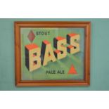 Bass Stout Ale framed advertising print