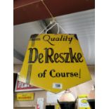 Mines a Minor/Quality ReSeszke Double sided enamel advertising sign