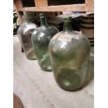 Three 19th C. glass chemist jars.