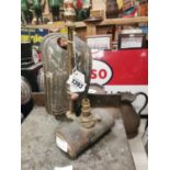 19th C. Brass railway wall lamp S L C and SCR..