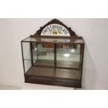 Fry's Chocolate mahogany and glass display cabinet