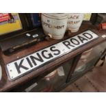 Kings Road alloy street sign