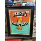 Perry's Strong Ales framed advertising print.