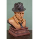 Bust of Frank Sinatra.