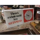 1950s There's A Whole World In A Guinness Perspex advertising clock