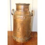 Copper Milk Churn - Fresia 1971