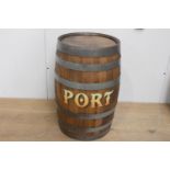 Oak painted Port barrel.