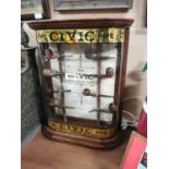 Rare Civic Pipe mahogany and glass cabinet