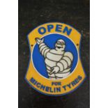 Cast iron plaque - Open for Michelin Tyres.