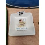 Enamel Woodbine ashtray.