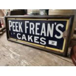 Peek Frean's Cakes enamel advertising sign