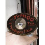 Rare Typhoo Tea For Indigestion tinplate advertising mirror
