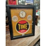 Smithwick's Time framed advertising clock and drinks tray