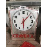 Rare 1940's Smith's Electric Craven A silvered advertising clock