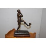 Bronze model of Footballer