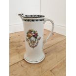 19th C. hand painted ceramic water jug