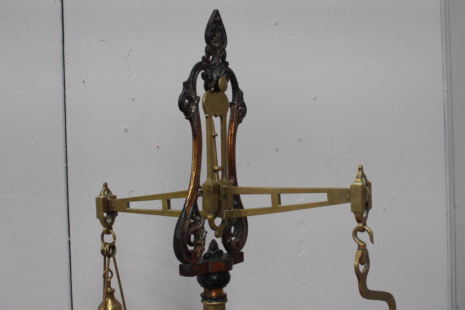 Cast iron and brass scales. - Image 2 of 3