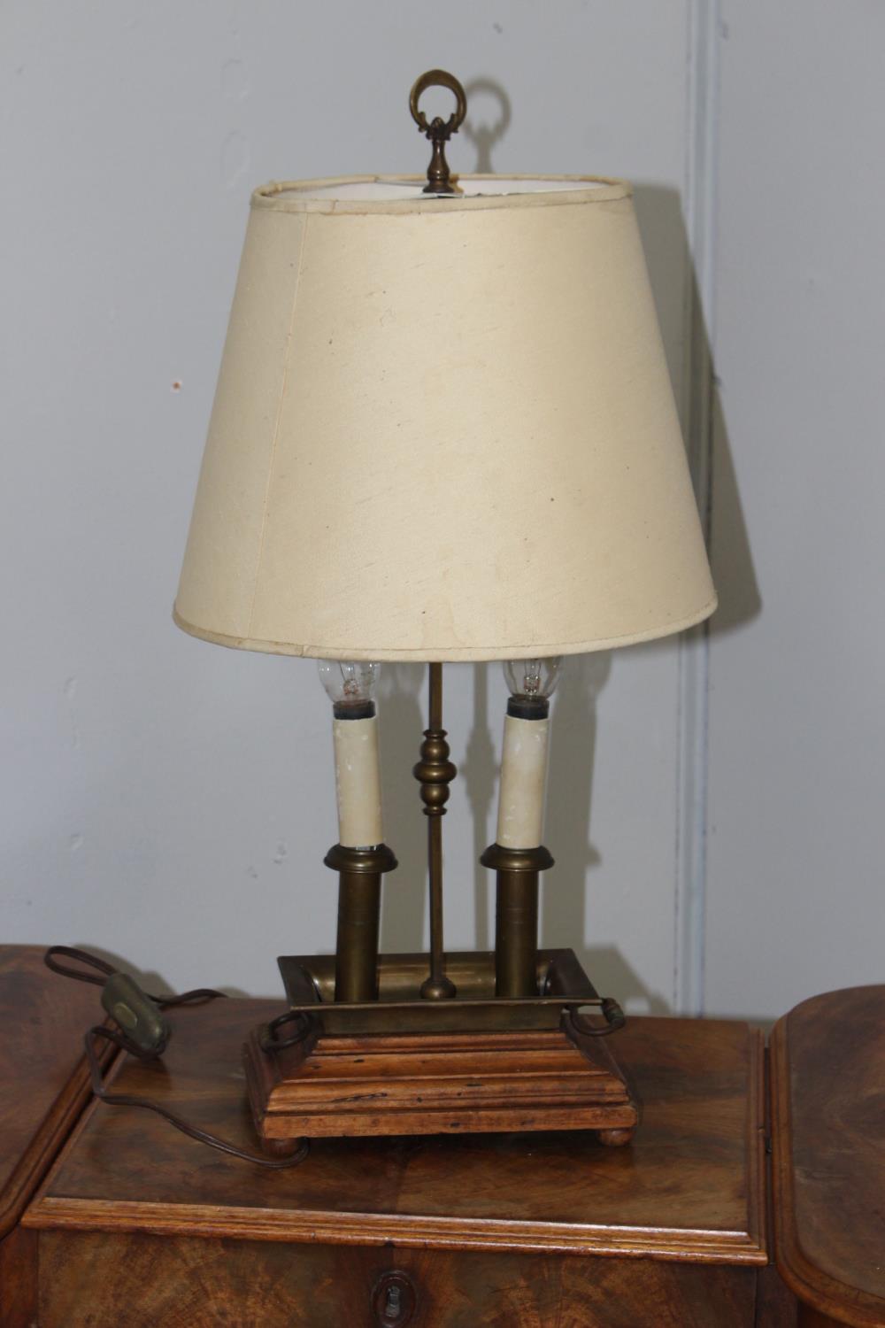 Copper table lamp with double lights