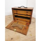 Early 20th C. oak carpenter's tool box