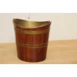 Mahogany brass bound oyster bucket