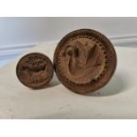 Two 19th C. butter stamps -