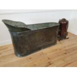 Rare 19th C. copper slipper bath