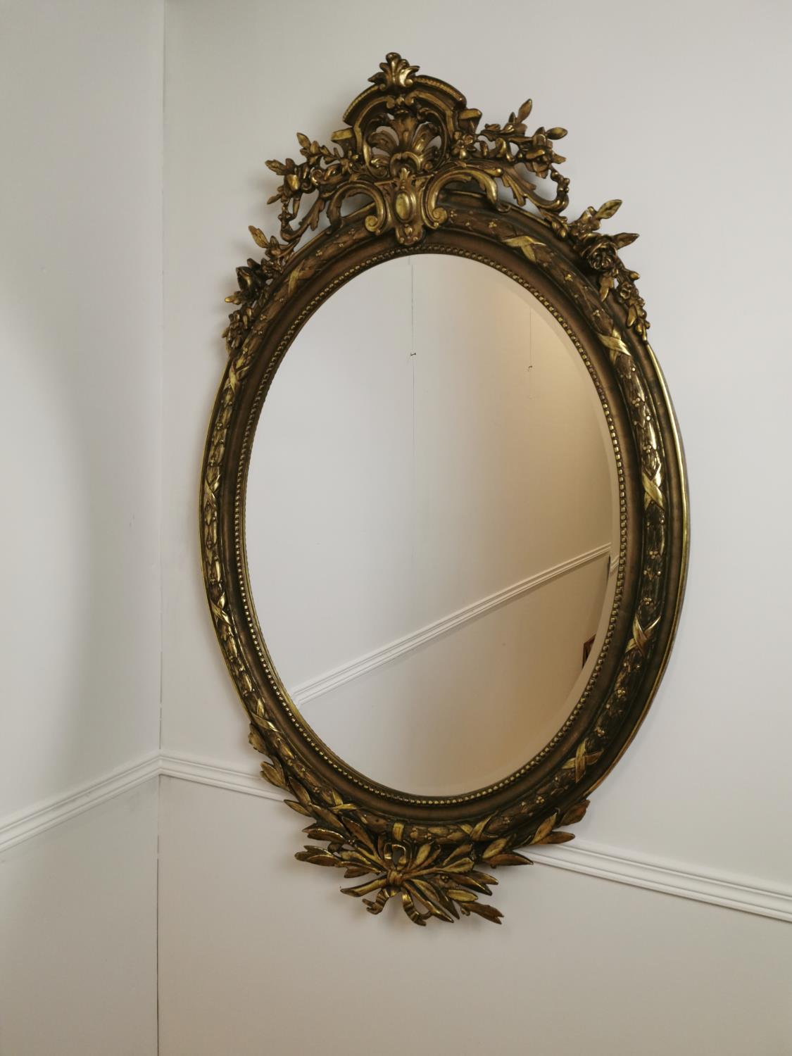 Good quality giltwood and gesso wall mirror - Image 5 of 5