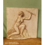 19th C. plaster wall plaque