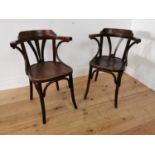 Pair of bentwood armchairs.