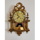 Good quality Giltwood metal wall clock.