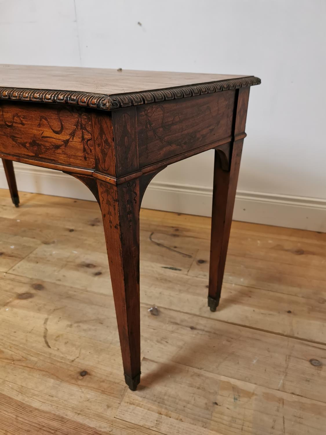 19th C. inlaid satinwood side table - Image 5 of 5