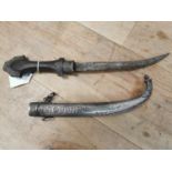 19th C. Oriental dagger in original scabbard. {40 cm L}