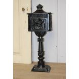Cast iron Post Box on stand