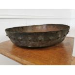 Early 19th C. hand rivetted copper bowl