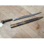 19th. C. Oriental dagger with original scabbard. {41 cm L}