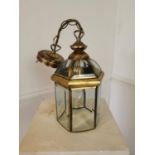 Good quality brass hanging lantern