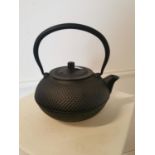 Cast iron Oriental teapot.