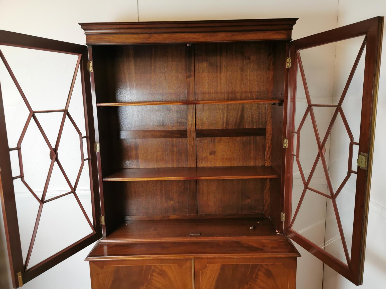 Good quality mahogany astral glazed bookcase - Image 6 of 7