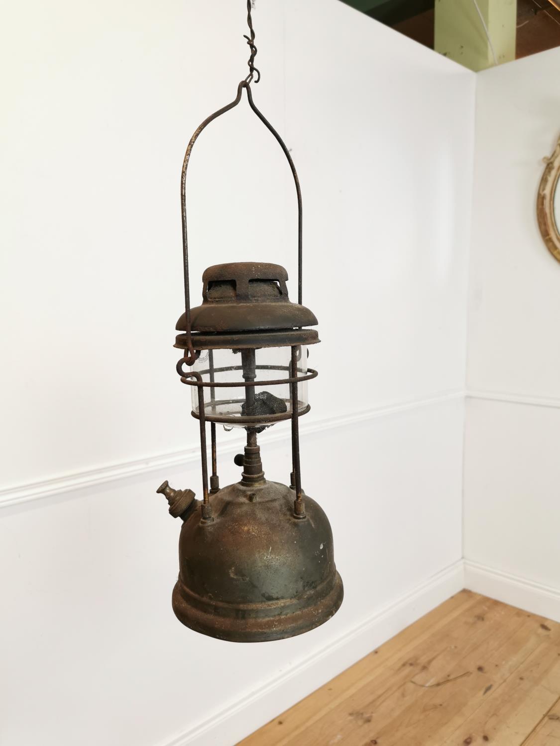 Early 20th C. brass and metal tilly lamp