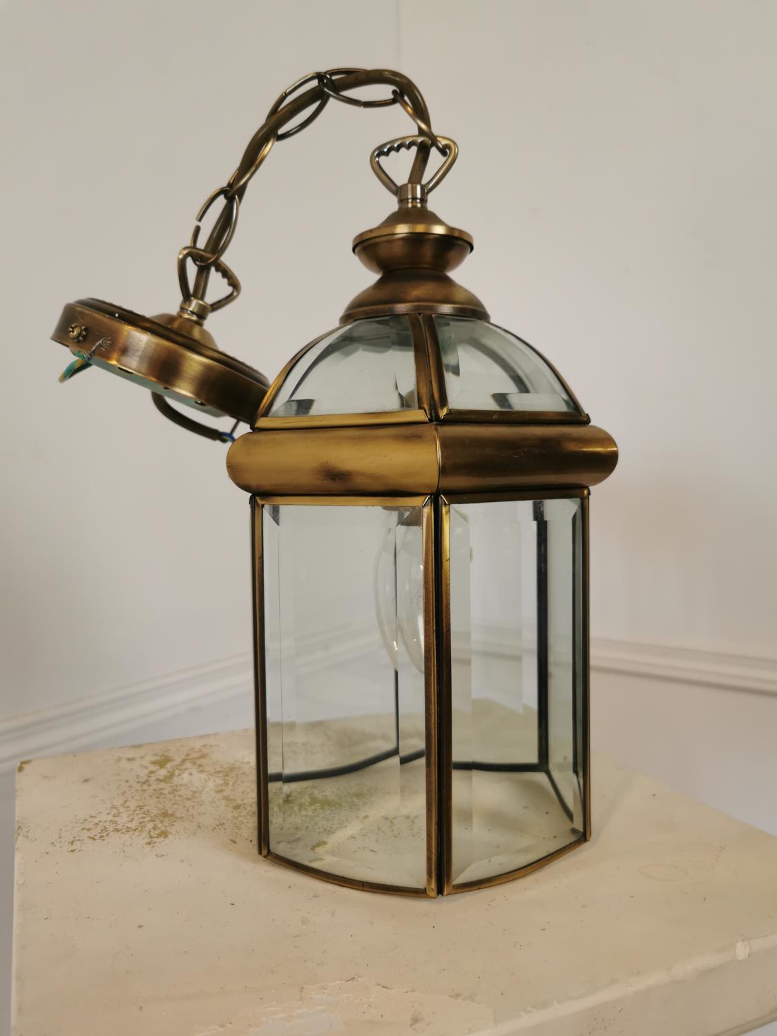 Good quality brass hanging lantern - Bild 2 aus 3