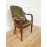 19th C. mahogany upholstered desk chair