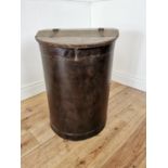 19th C. metal tea bin with pine top.