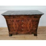 19th C. walnut veneered chest of drawers