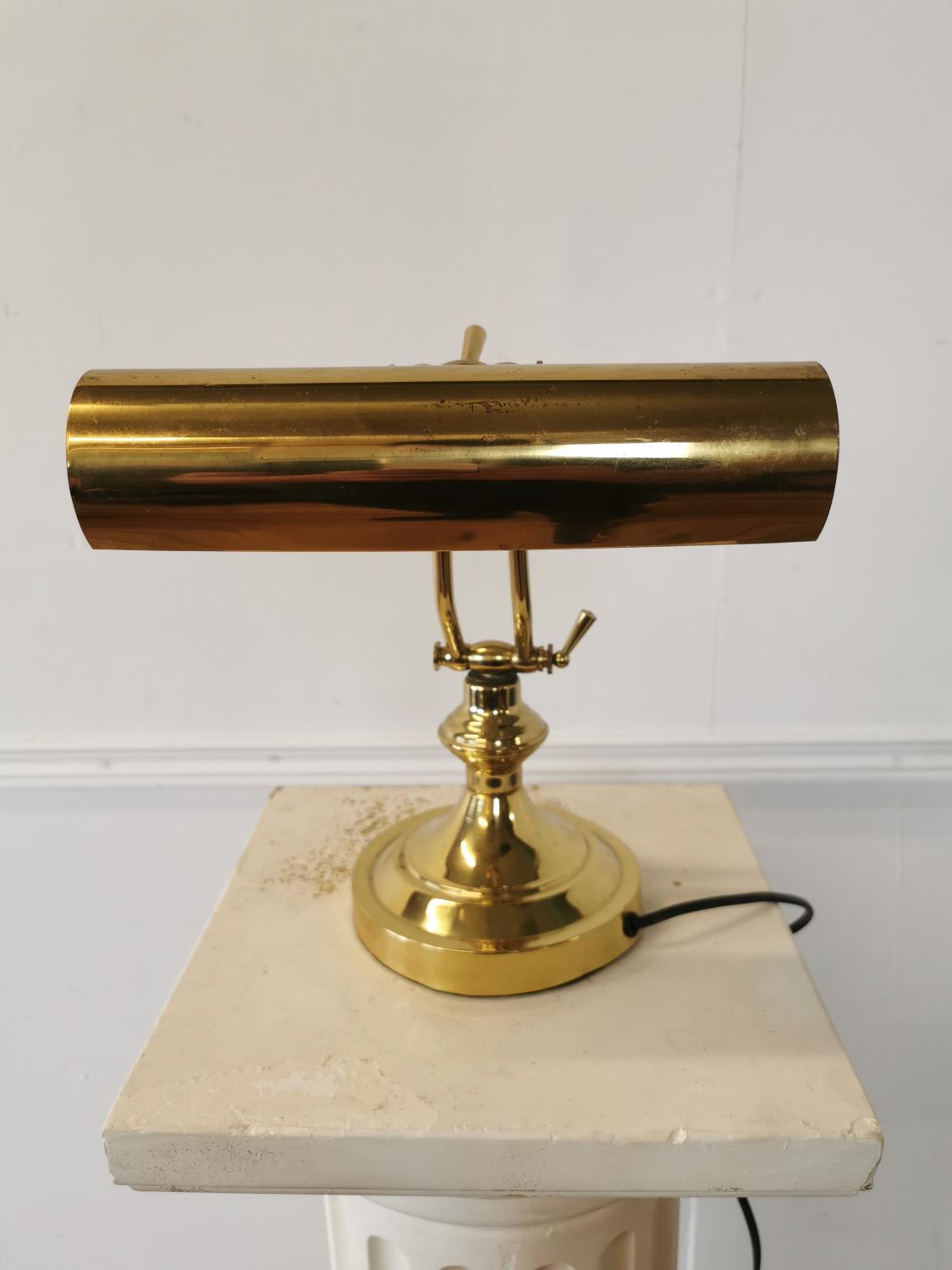 Brass office desk lamp.