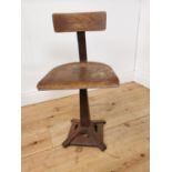 Early 20th C. cast iron Singer machine chair