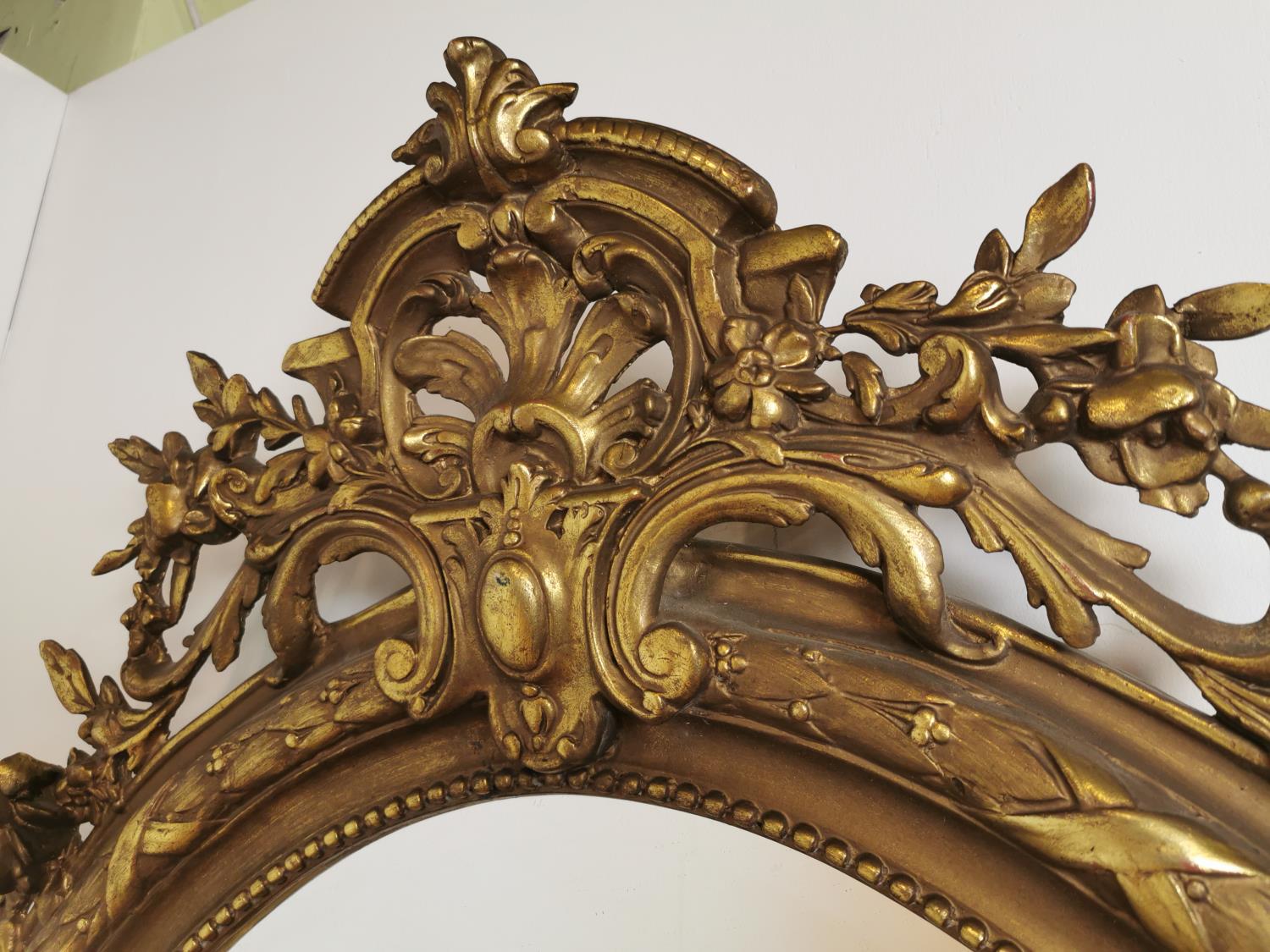 Good quality giltwood and gesso wall mirror - Image 2 of 5