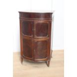 Four door mahogany gramophone cabinet