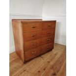 1950's maple military chest of drawers